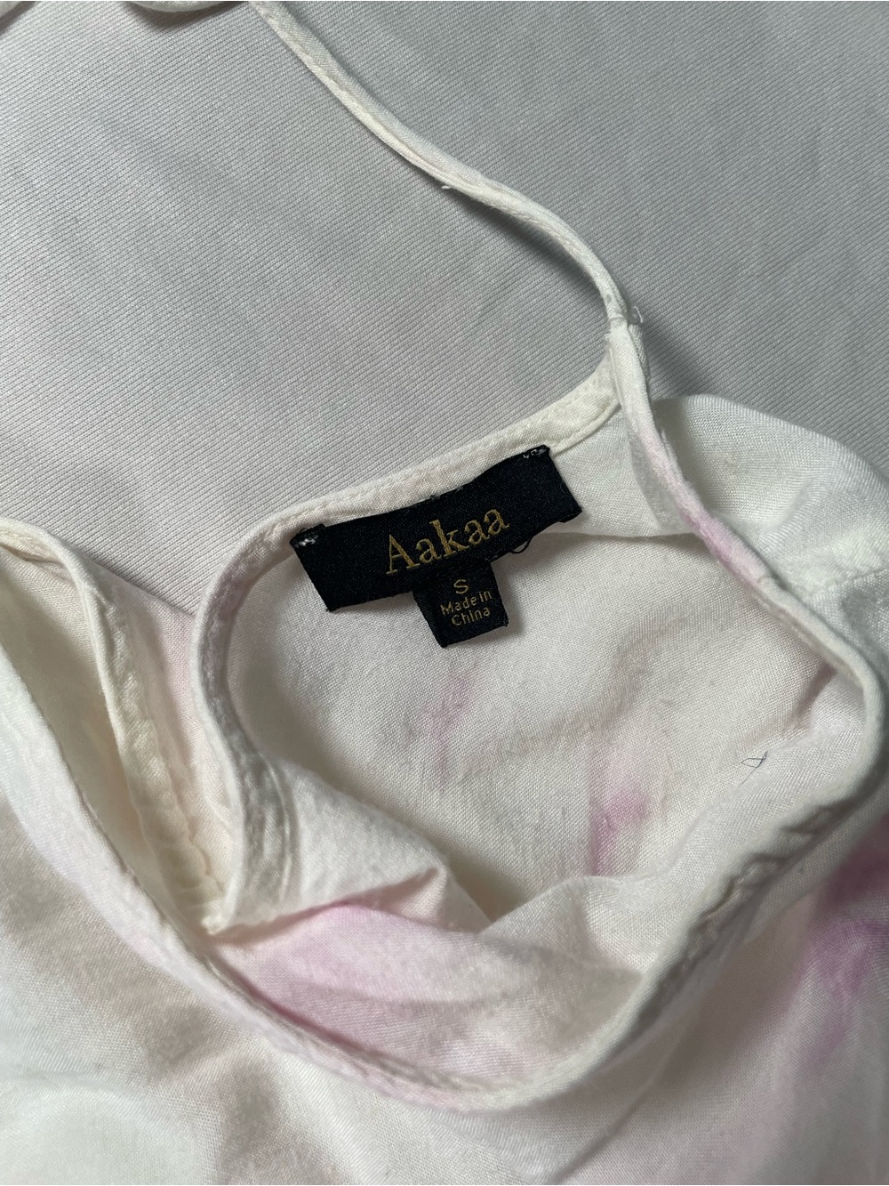 Aakaa Purple And White Tie Dye Romper Bell Sleeves Size Small - Picture 5 of 7